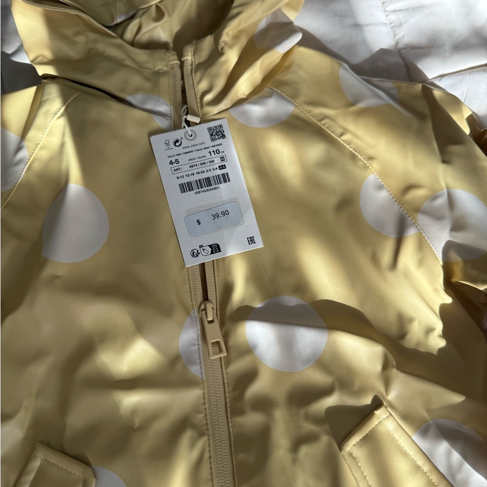 Zara Kids Yellow Polka Dot Jacket